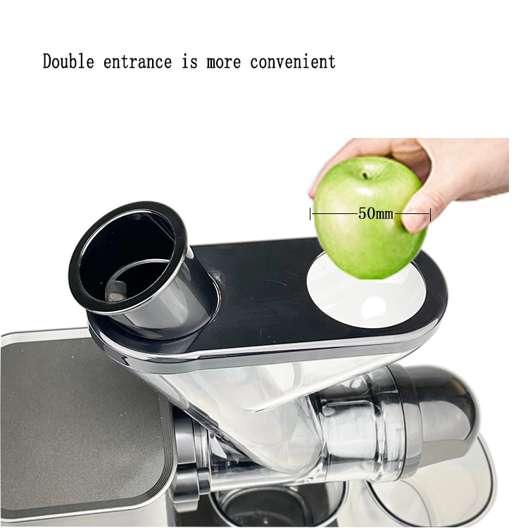 Horizontal Slow Juicer Extractor Machine Masticating Jucer Maker Machine Mini Double Mouth Fruits Extractor Juicer Blender