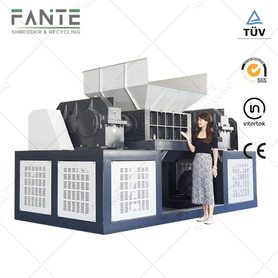 Fante Car Bumper Metal Waste Double Shaft Plastic Shredder for Washing and Recycling Line