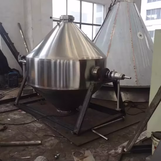 Manufacturers Direct Double Cone Vacuum Rotary Dryer Plastic Particles Vacuum Dryer Provide Prototype Experiment