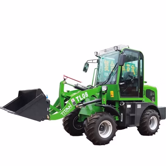 Chinese Industrial Titan Small 0.8 Ton Articulated Earth Mover Euro Auto Mini Farm Truck Wheel Tractor Front End Loader for Sale