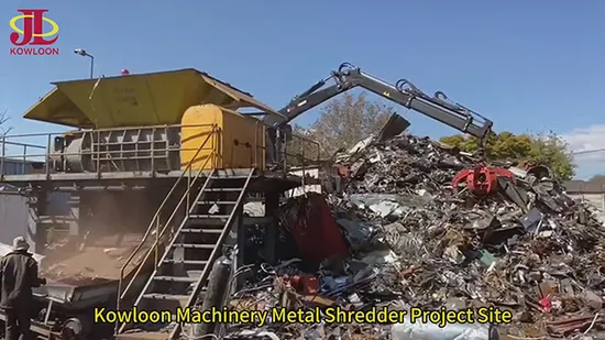 Industrial Scrap Metal Shredder Heavy Duty Car Waste Steel Double Shaft Shredder